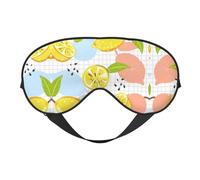 Fruits Lemon Sleep Mask Night's Sleep Soft Eye Mask Adjustable Strap Works Nap Position Sleeping Aid