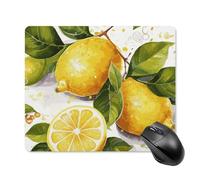 Fruits Lemon Square Mouse Pad Portable Computer Mousepad with Non-Slip Rubber Base 18 * 22cm Ultra-Thin Gaming Mouse Mat for Computer Laptop Office Desk Accessories