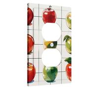 Fruits Light Switch Cover Plates/Outlet Covers, Fruit Inspired for Wall Accents, Colorful Thermoplastic Wall Plates, Food Season Single Duplex Outlet