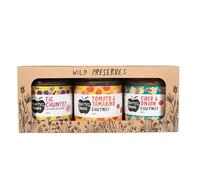 Fruits of the Forage Traditional Chutney Gift Pack, Includes Tomato Tamarind, Fig & Plum and Cider & Onion Chutney. Great in Cheeseboards & Ploughman's Lunch, Pack of 3 Glass Jars (200g x 205g x 200g)