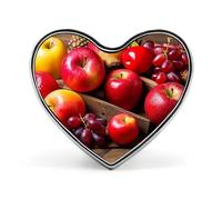 fruits on wood Fashion Brooch Pin - Colorful Butterflies 1 Inch Cute Enamel Heart Badges, Metal Lapel Pins for Men & Women, Decorative Metal Pinback for Hats, Shirts, Bags, Jackets & Accessories