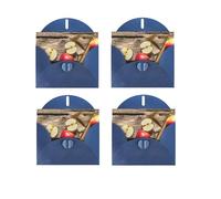 Fruits On Wood Floor Horizontal Full Single-Sided Printing Pearlescent Paper Birthday Halloween Christmas Halloween Birthday Party Holiday Greeting Card