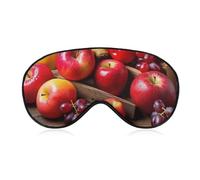 Fruits on Wood Sleep Mask for Women Men Side Sleeper Eye Cover with Adjustable Strap Soft Breathable Blackout Mask Slip-Free Deep Sleeping Travel Essentials