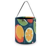 Fruits Pattern Halloween Tote Candy Bags Trick Or Treat Candy Bags Reusable Candy Basket With Handles Multipurpose Gifts Bag For Festival Party Gathering