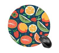 Fruits Pattern Mouse Pad Premium Texture Mousepad with Non-Slip Rubber Base 7.8" X 7.8" Large Gaming Mouse Mat Wireless Mouse Desk Accessories
