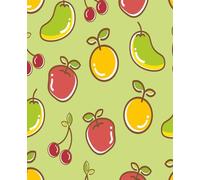 Fruits Pattern Notebook for kids, teens and adults 7.5 x 9.25, 120 Pages