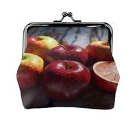 Fruits Pattern - Print Women's Compact Coin Purse with Lock Waterproof for Travel Gifts