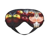 Fruits Pattern Soft Eye Mask Comfortable Sleep Mask with Adjustable Strap Breathable Fabric for Home Travel Camping & More