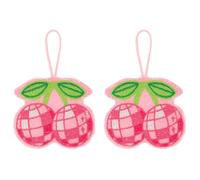 Fruits Scourer 2pk - These Cute And Bright Fruit Shaped Scourers Are Ideal For Cleaning Dishes - Tough On Stubborn Stains (Cherry)