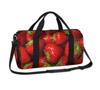 Fruits Strawberry Sports Duffel Bags Reds Fruits Weekend Overnight Bag Casual Tote Holdall Travel Gym Luggage Duffel Bag for Kids Girls Boys Women Men