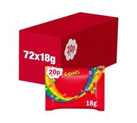 Fruits Sweets Full Box Multipack - 72 x 18g Bulk Pack Fun Size Bags - Original Crunchy Shell Chewy Fruit Candy - Individually Wrapped Party Bag Fillers