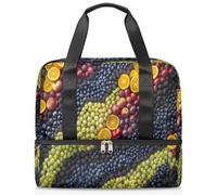 Fruits Theme Sports Duffle Bag for Women Men Kirls Boys Girls 21 L Weekend Overnight Bags Wet Seperated Tote Bag for Travel Gym Yoga