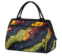 Fruits Theme Travel Duffle Bag for Women Men Kids Boys Girls Weekend Overnight Bags 24 L Holdall Tote Cabin Bag for Sports Gym Yoga