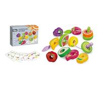 Fruits Vegetables Threading Toys, Farm Stringing Shapes Matching Toy For Toddlers