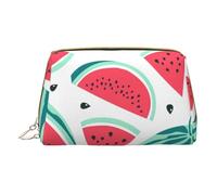 Fruits Watermelon Leather Hand-Held Zipper Makeup Bag Storage Bag Portable Lipstick Pouch Toiletry Bag