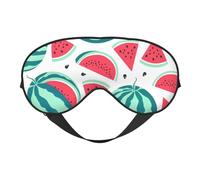 Fruits Watermelon Print Comfortable Eye Mask Breathable Adjustable Men Women Lightweight Travel Yoga Work
