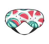 Fruits Watermelon Printing All-Occasion Sleep Eye Mask with Double Sides Adjustable Strap Perfect for Shifts & Travel