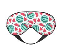 Fruits Watermelon Printing Soft Eye Mask Reversible Cover for Travel Adjustable Strap Blackout Sleep