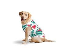 Fruits Watermelon Soft Print T-Shirt Vest For Large Dogs, Comfort Cotton Pet Clothes Stretch Dog Pullover Tee Sleeveless Sweatshirt (3xl-5xl)