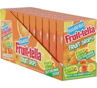 Fruittella Fruit Drops - Sugar Free Party Sweets, Citrus Mix, 2 Flavours, Suitable for Vegetarians - 10 x 45 g Boxes