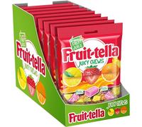 Fruittella Juicy Chews - Mixed Flavour Party Sweets Made with Natural Flavours, Vegan Friendly - 8 x 170 g Bags