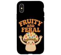 Fruity and Feral Funny Mushroom Pride Cottagecore Design Case for iPhone X/XS