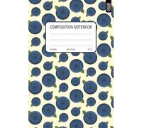 Fruity Composition Notebook: Small Wide Ruled Notebook with blueberry pattern | BACK TO SCHOOL Lined Paper Journal for School Kids, Teens, Students | 110 Pages | 6 x 9 Inch Size