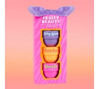 Fruity Face Mask & Headband Gift Set, 3 Clay Masks in Berry, Peach & Cherry Scents with Soft Headband for a Fun At-Home Pamper Session-G65