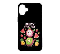 Fruity Fantasy Cute Kawaii Tropical Fruits Design Case for iPhone 16 Plus