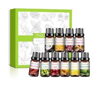 Fruity Fragrance Essential Oil Set, Coconut, Cherry, Apple, Strawberry, Mango Scents Oils for DIY Soap Candle Making, Diffuser Oil Set for Home Office Car Aromatherapy, 10 Pcs x 10ml