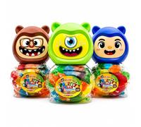 Fruity Jelly Monsters Money Box Jar Halal Vegetarian Sweets Gift for Kids Birthdays Halloween Eid Christmas Party Treats