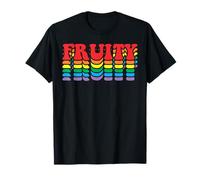 Fruity Lesbian Subtle Retro Flag Pride Ally Support LGBTQ T-Shirt