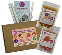 Fruity Passion Fruit with Strawberry Popping Bobas Bubble Tea Kit 3 to 6 Drinks