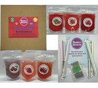 Fruity Red Selection Boba Bubble Tea Make at Home Kit 6-12 Extra Large Drinks