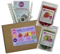 Fruity Strawberry with Kiwi Popping Bobas Bubble Tea Kit 3 to 6 Drinks