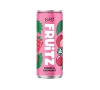 FRUiTZ Cherry and Raspberry Sparkling Soft Drink, 24 x 330ml Cans, 45% Real Fruit Juice, Carbonated Spring Water, Youth Friendly Beverage
