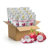 FruitZap Freeze Dried Fruit Dragon Fruit Dice - 12 Mini Packs Healthy Snacks, Lunchbox Friendly, No Sugar Added, Vegan Gluten Free (120g)