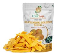 FRUITZAP Freeze Dried Mango Chips 100g - 100% Pure Alphonso Fruit Snacks, No Added Sugar, Vegan Gluten Free Crispy Slices for Healthy Kids School Lunchbox