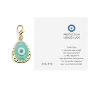 FRULX Bag Charm Keyring, Evil Eye Keychain, Gifts for Women, Sisters, Cute Couples and Personalised Keychain for Boyfriend, Mum, Girlfriend (Lake Blue)