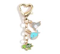 FRULX Creative Ocean Animal Keyring for Women, Gift Unique Keychain, Cute Bag Charm and Birthday Gifts for Mum, Sister, Friends, Boyfriend (C)