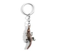FRULX Crocodile Keyring, Unique Friendship Birthday Presents, Stainless Steel Creative Design Keyrings, Unique Birthday Idea for Boyfriend, Cute Bag Charm, Personalized Keychain (Ancient Red)