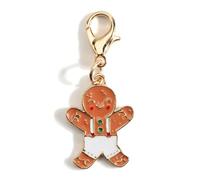 FRULX Cute Gingerbread Man Christmas Keyring, Gifts for Women, Friends, Mum and Girlfriend, Unique Bag Charm, Birthday Presents for Sister and Boyfriend, Friendship Gift (A)