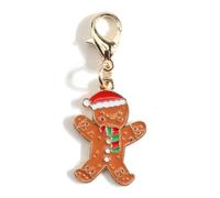 FRULX Cute Gingerbread Man Christmas Keyring, Gifts for Women, Friends, Mum and Girlfriend, Unique Bag Charm, Birthday Presents for Sister and Boyfriend, Friendship Gift (C)