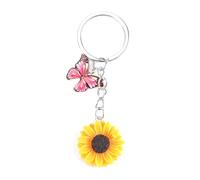FRULX Cute Sunflower Keychain with Butterfly Pendant as a Small Gift for Girlfriend, Birthday Gift for Girlfriend, Friendship Gift for Women, Gifts for Girlfriend, Good Friends and Gift Ideas