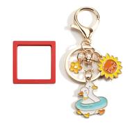 FRULX Duck Keychain with Gift Box, Bag Charm, Durable and Lightweight, Creative Keyrings, Cute Duck Gifts for Women and Friends, Good Luck Charm Inspirational Keyring (A)