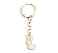 FRULX Fox Keychain, Personalised Origami animal Keyring, Creative Design, Birthday Gifts for Her, Unique Gifts for Friends, Mum, Sister, Girlfriend, Boyfriend, Bag Charm Accessory (Rabbit)