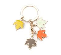 FRULX Maple Leaf Keychain with Colorful Falling Maple Leaf, Gift for Women, Ideal Little Gift for a Birthday or as a Token of Friendship, Gifts for Girlfriend and Sister