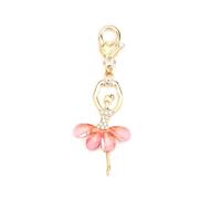 FRULX Personalised Keyring, Cute Dancing Girl Creative Design, Bag Charm, Ideal Gifts for Women, Girlfriend Gifts, Birthday Presents for Mum, Friendship Gifts, Keychain for Friends (Pink)