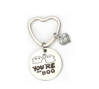 FRULX Personalized You're My Boo Heart Keychain,Cute Keychain Pendant for Good Luck Gifts Gift for Women and Valentine's Day,Initial Keychain with Letter Charm,Friend Keychain,Family Key Chain