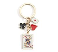 FRULX Playing Card Keychain, Creative Personalized Keyring for Women, Stylish Bag Charm, Birthday Gift for Sister, Friend, Girlfriend, Key Holder, Unique Gift for Her and Colleagues
